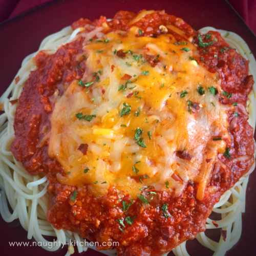 Sweet Spaghetti With Chorizo (Meatless)