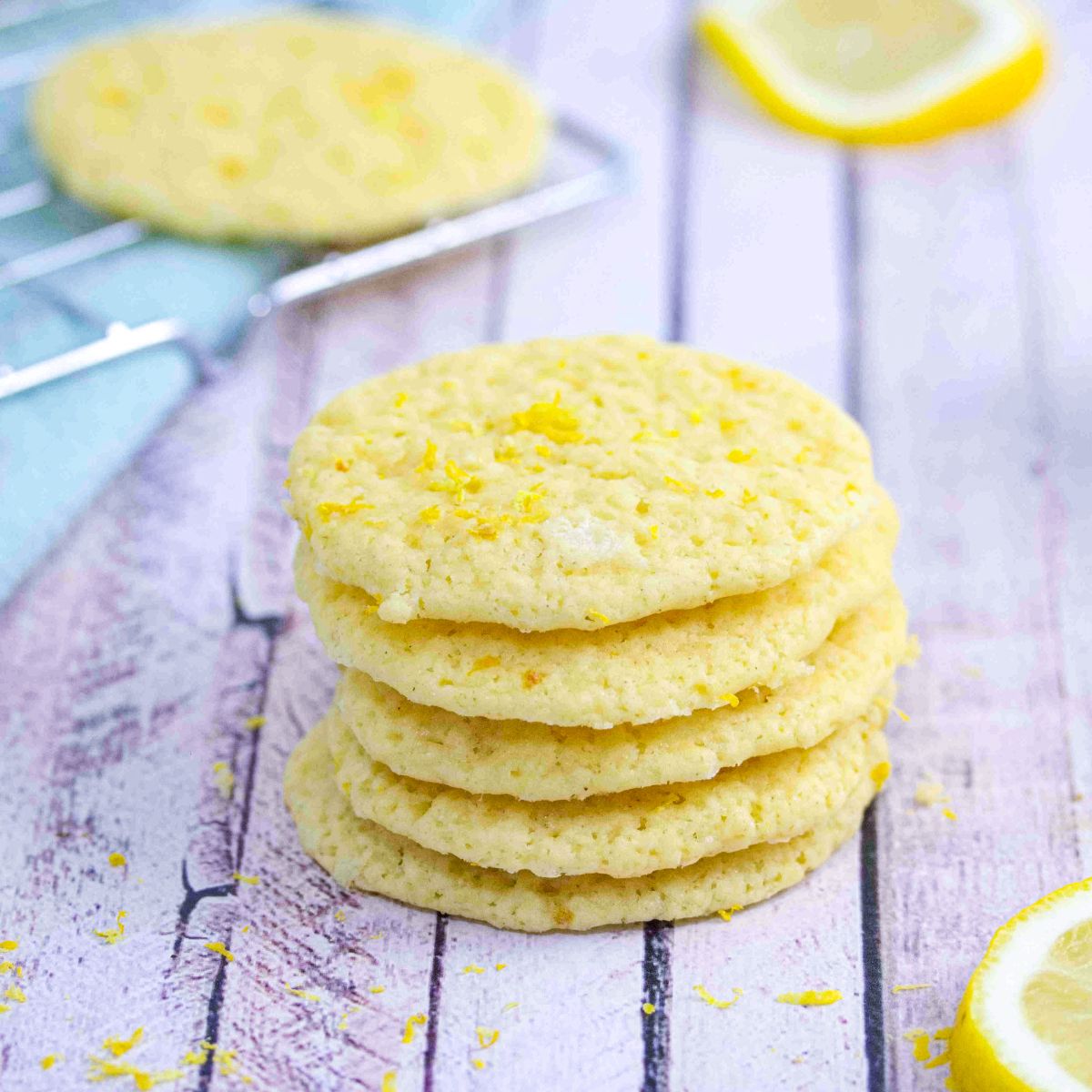 gluten free lemon cookies stack